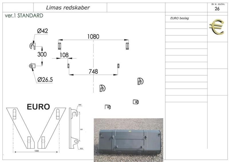 Limas Halmspyd 2 tænder EURO - Кофа за Строителна техника: снимка 2 Limas Halmspyd 2 tænder EURO - Кофа за Строителна техника: снимка 2