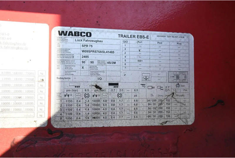 Бордово полуремарке/ Платформа LUECK SPR75/5  5 achse BALLAST TRAILER 3x STEERAXLE!!: снимка 11