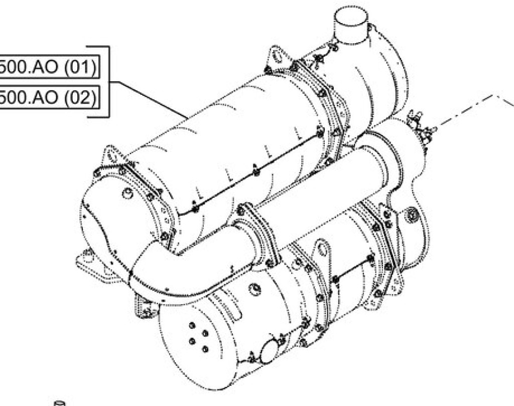 Case 48108098 - KBH16600 - Заглушител за Строителна техника: снимка 1 Case 48108098 - KBH16600 - Заглушител за Строителна техника: снимка 1