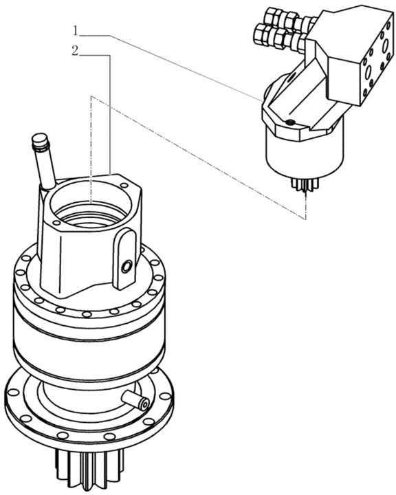 Case 71491070 - 71490118 - Редуктор на въртене за Строителна техника: снимка 1 Case 71491070 - 71490118 - Редуктор на въртене за Строителна техника: снимка 1