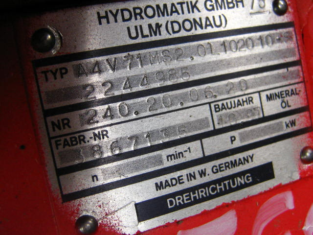 Hydromatik A4V71MS2.01.102010 - - Хидравлична помпа за Строителна техника: снимка 2 Hydromatik A4V71MS2.01.102010 - - Хидравлична помпа за Строителна техника: снимка 2