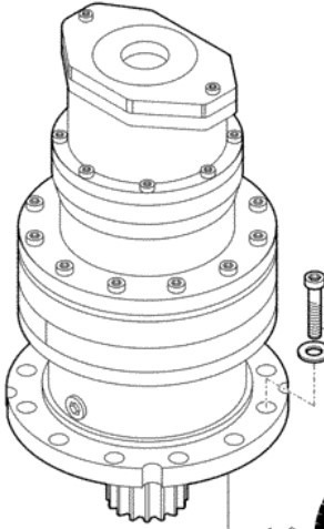 New Holland 152403282 - 152403261 - Редуктор на въртене за Строителна техника: снимка 1 New Holland 152403282 - 152403261 - Редуктор на въртене за Строителна техника: снимка 1