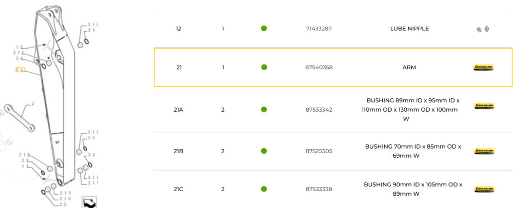 New Holland 84195553 - Стрела за Строителна техника: снимка 1 New Holland 84195553 - Стрела за Строителна техника: снимка 1