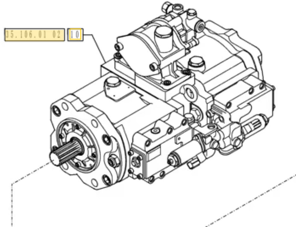 New Holland YB10V00005F4 - YB10V00006F2 - Хидравлична помпа за Строителна техника: снимка 2 New Holland YB10V00005F4 - YB10V00006F2 - Хидравлична помпа за Строителна техника: снимка 2