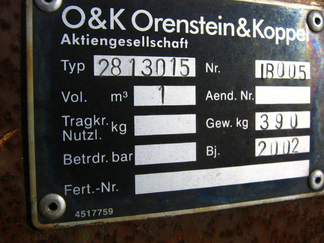 O&K Unknown - - Кофа за товарач: снимка 3 O&K Unknown - - Кофа за товарач: снимка 3