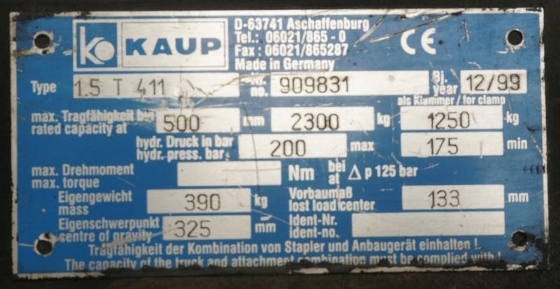 KAUP 1,5T411 - Вилици за Подемно-транспортна техника: снимка 5 KAUP 1,5T411 - Вилици за Подемно-транспортна техника: снимка 5