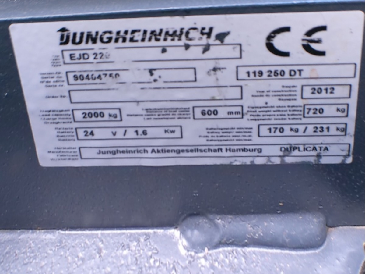 Стакер Jungheinrich EJD 220 250 DT: снимка 8