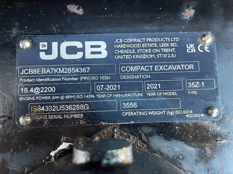 JCB 35Z-1 - Мини багер: снимка 3 JCB 35Z-1 - Мини багер: снимка 3