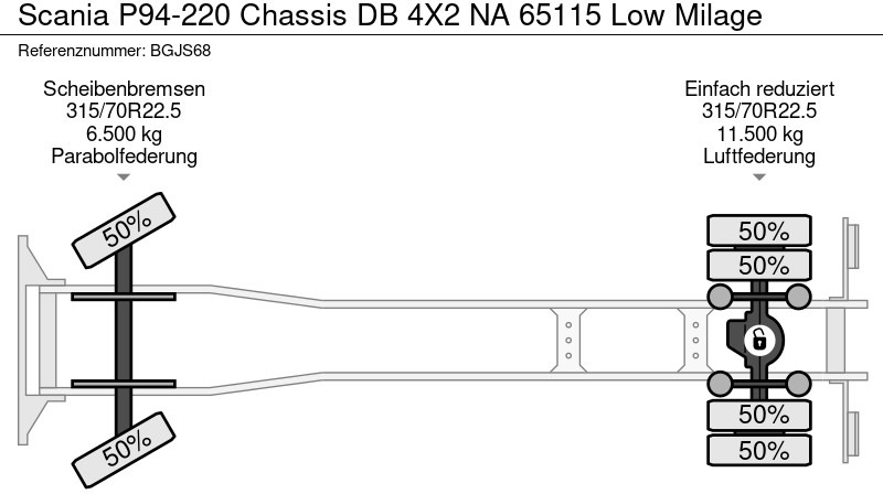 Scania P94-220 Chassis DB 4X2 NA 65115 Low Milage - Шаси кабина: снимка 5 Scania P94-220 Chassis DB 4X2 NA 65115 Low Milage - Шаси кабина: снимка 5