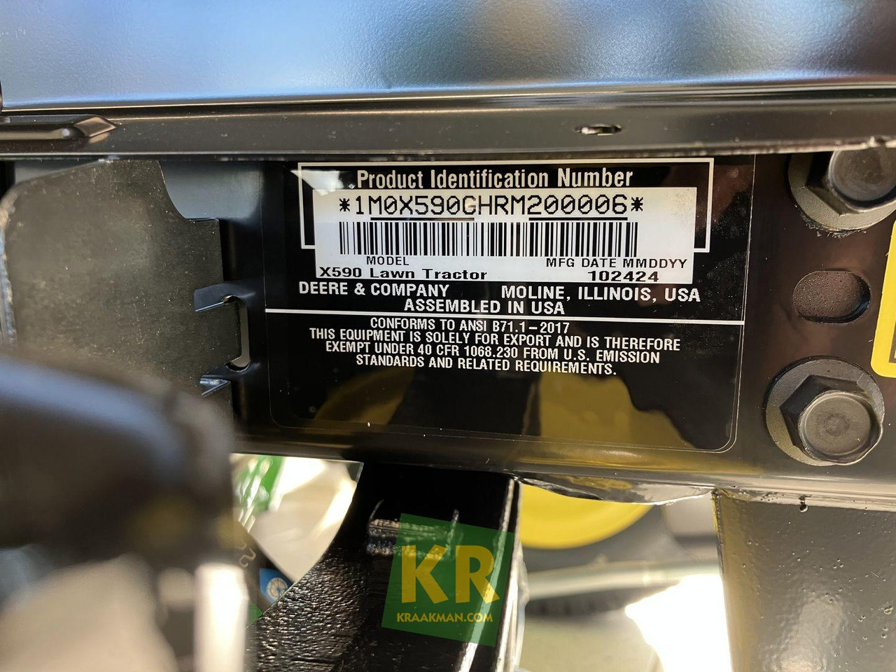 John Deere X590 - Косачка за трева: снимка 2 John Deere X590 - Косачка за трева: снимка 2