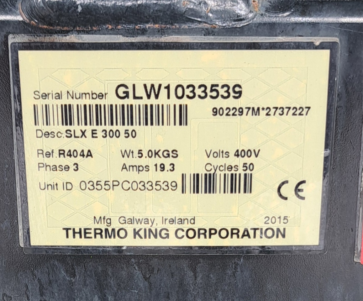 Thermo King SLX300E – S/N : GLW1033539 - Хладилен агрегат: снимка 2 Thermo King SLX300E – S/N : GLW1033539 - Хладилен агрегат: снимка 2