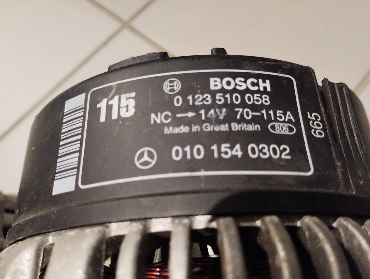 Alternator Mercedes 0101540302 0123510058 BOSCH 115A - Алтернатор за Лекотоварен автомобил: снимка 2 Alternator Mercedes 0101540302 0123510058 BOSCH 115A - Алтернатор за Лекотоварен автомобил: снимка 2