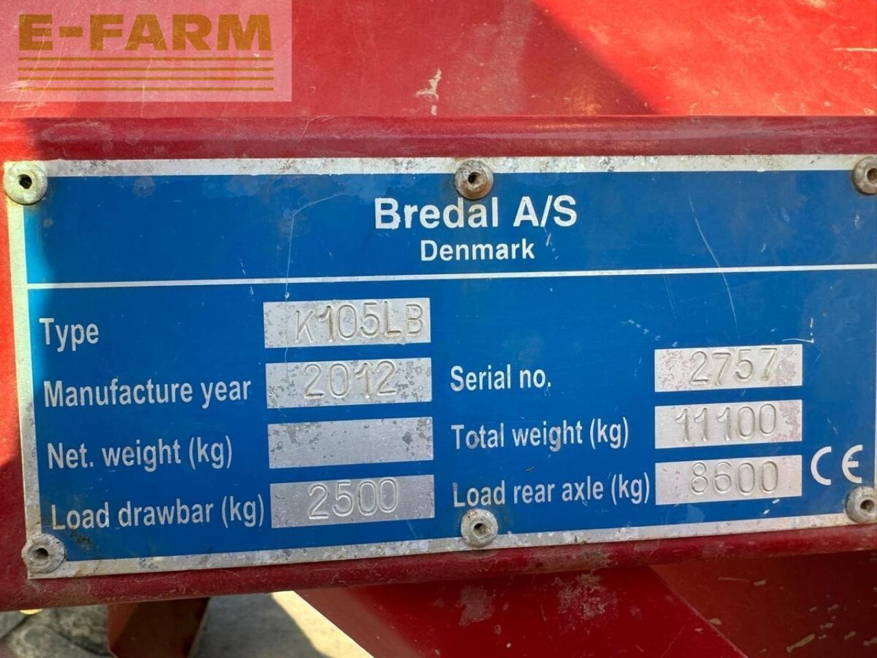 Bredal k105lb - Тороразпръсквачка: снимка 4 Bredal k105lb - Тороразпръсквачка: снимка 4