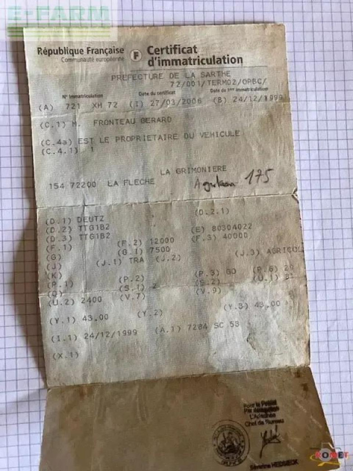 Deutz-Fahr agrotron 175 - Трактор: снимка 3 Deutz-Fahr agrotron 175 - Трактор: снимка 3