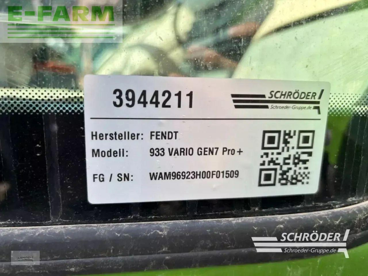 Fendt 933 vario gen7 profi plus ProfiPlus - Трактор: снимка 4 Fendt 933 vario gen7 profi plus ProfiPlus - Трактор: снимка 4