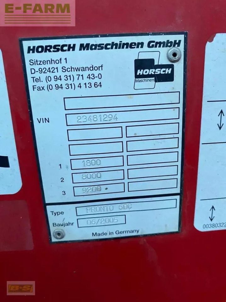 Сеялка Horsch pronto 6 dc: снимка 12