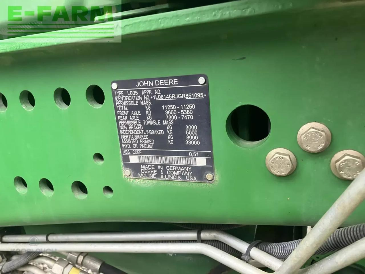 Трактор John Deere 6145r: снимка 7
