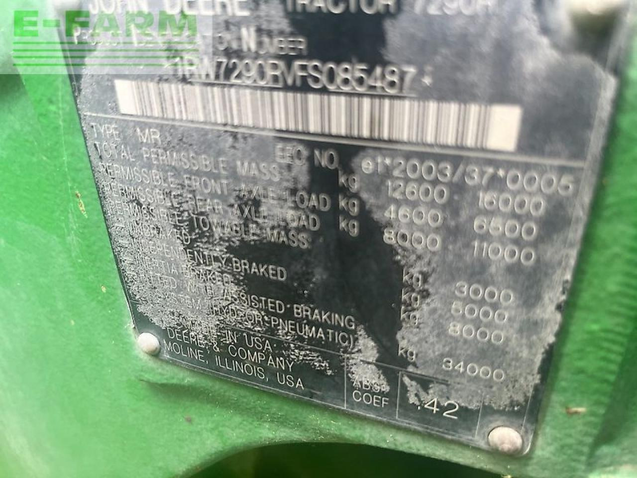 John Deere 7290r - Трактор: снимка 1 John Deere 7290r - Трактор: снимка 1
