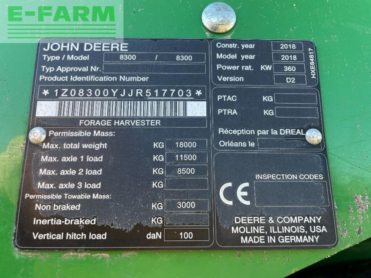 Силажокомбайн John Deere 8300: снимка 15