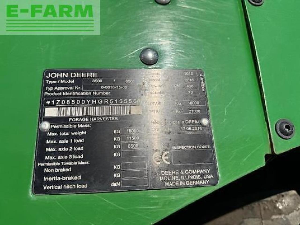 John Deere 8500 - Силажокомбайн: снимка 4 John Deere 8500 - Силажокомбайн: снимка 4