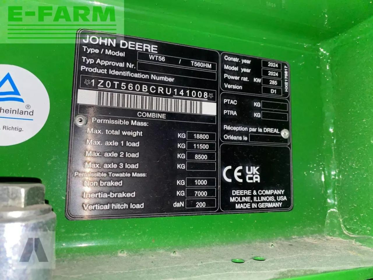 Зърнокомбайн John Deere t560 hillmaster: снимка 8 Зърнокомбайн John Deere t560 hillmaster: снимка 8