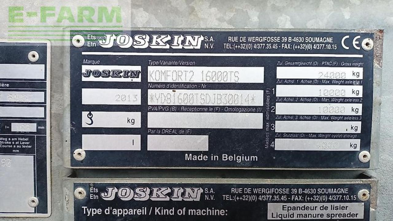 Joskin 16000 ts komfort 2 - Машина за торене: снимка 4 Joskin 16000 ts komfort 2 - Машина за торене: снимка 4