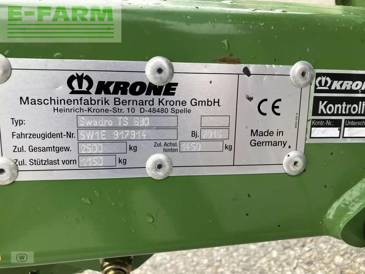 Гребло/ Сенообръщачка Krone swadro ts 680: снимка 8