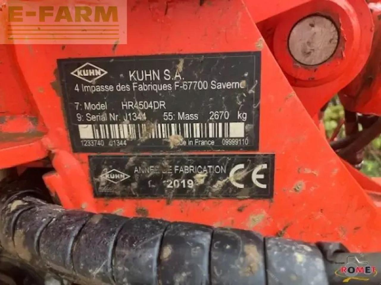 Kuhn hr4504r - Машина за обработка на почвата: снимка 2 Kuhn hr4504r - Машина за обработка на почвата: снимка 2