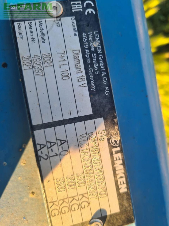 Lemken diamant 16 v 7+1 - Плуг: снимка 4 Lemken diamant 16 v 7+1 - Плуг: снимка 4
