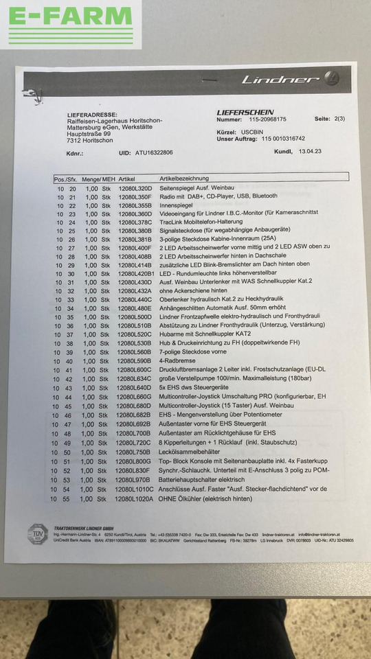 Трактор Lindner Lintrac 80: снимка 30