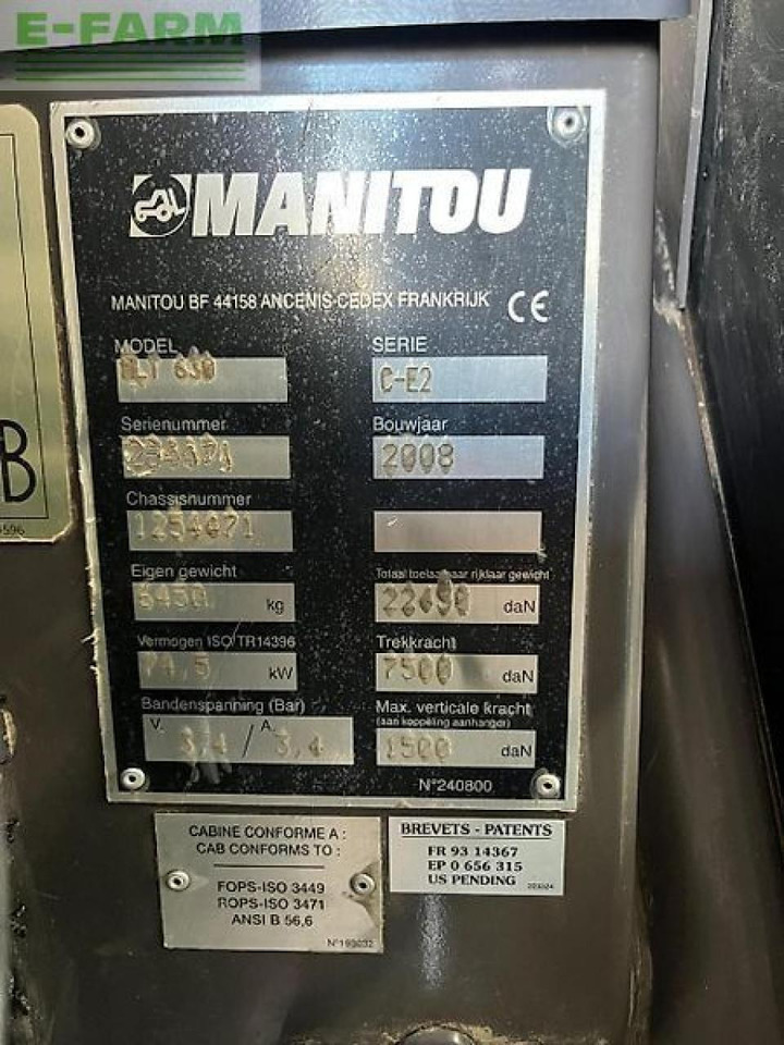 Телескопичен товарач Manitou mlt 630 turbo: снимка 10