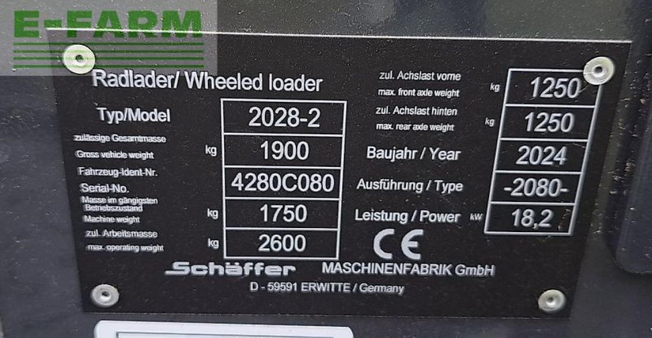 Мини багер Schäffer 2028 - 2 mit fsd: снимка 14