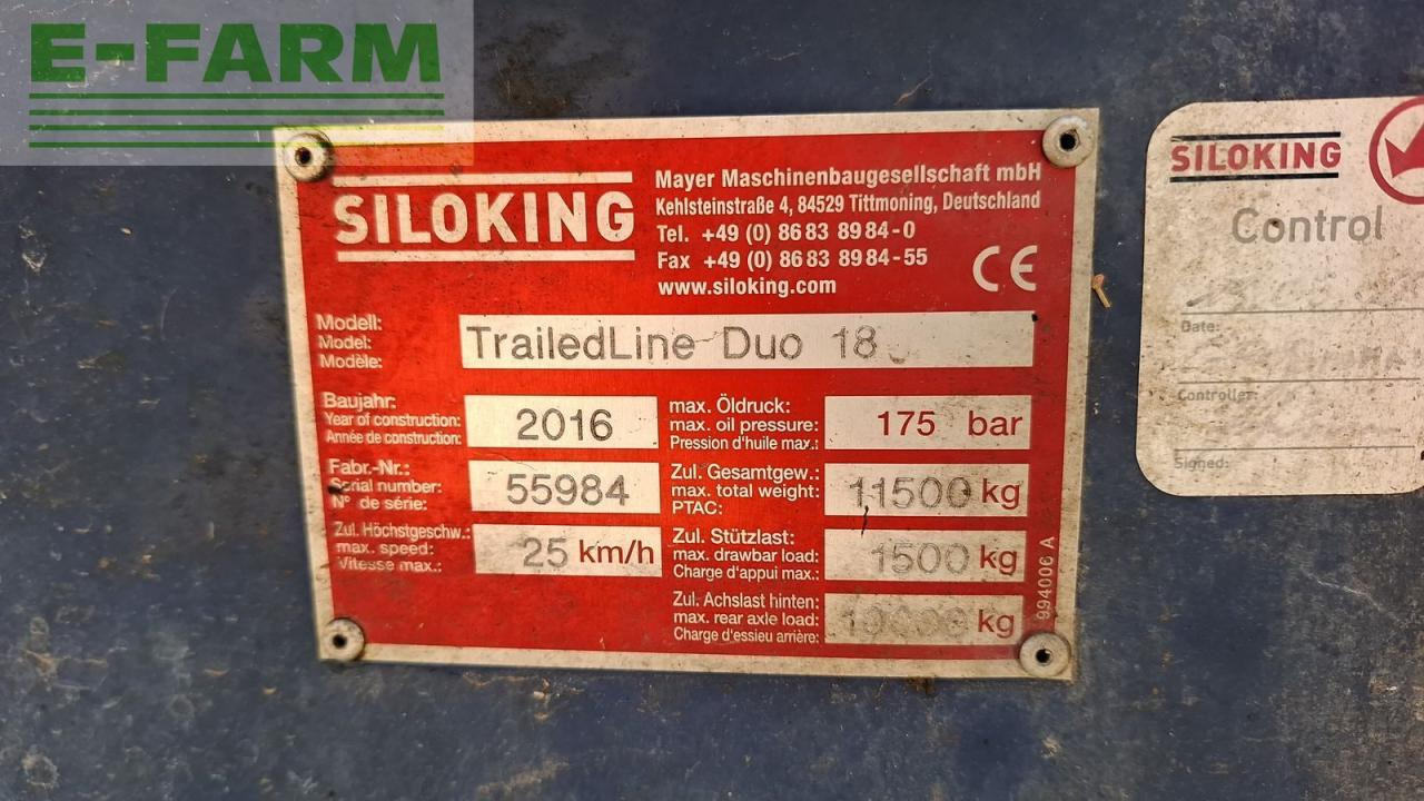 Техника за животновъдство Siloking trailedline duo 18 wireless steuerung: снимка 8