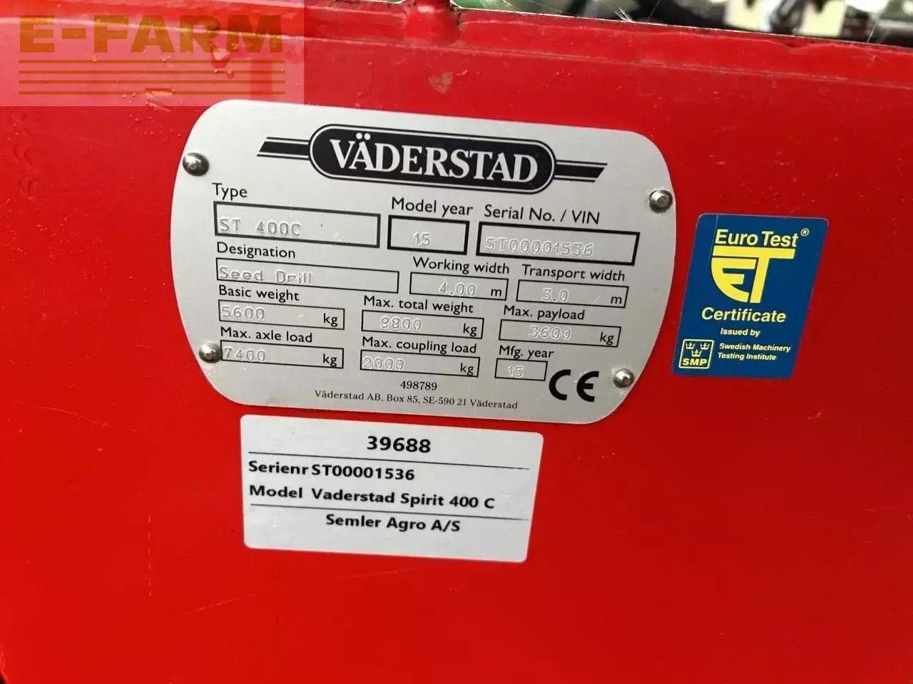 Väderstad spirit 400c - Комбинирана сеялка: снимка 4 Väderstad spirit 400c - Комбинирана сеялка: снимка 4