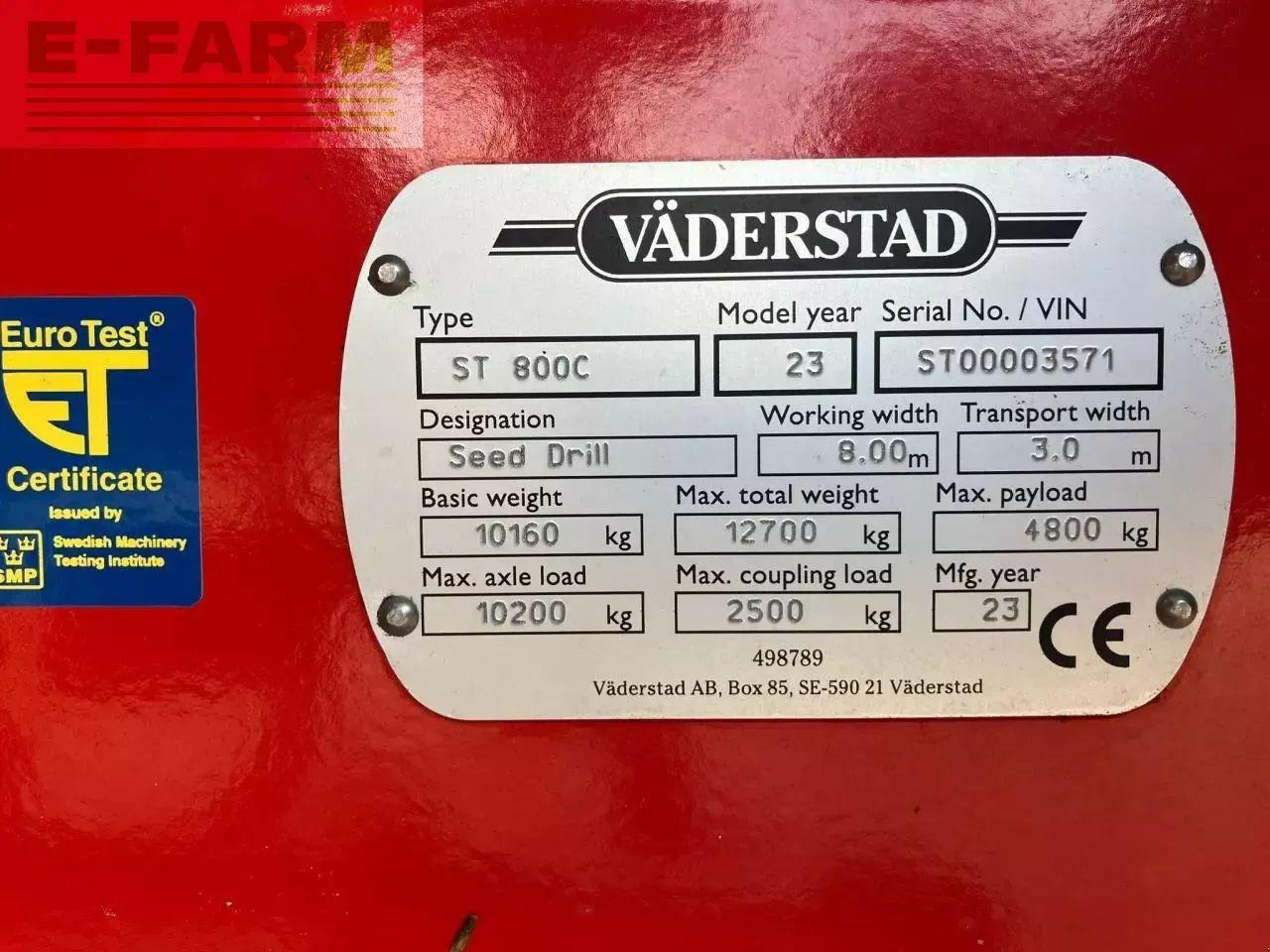 Väderstad spirit st 800c - Прецизна сеялка: снимка 4 Väderstad spirit st 800c - Прецизна сеялка: снимка 4