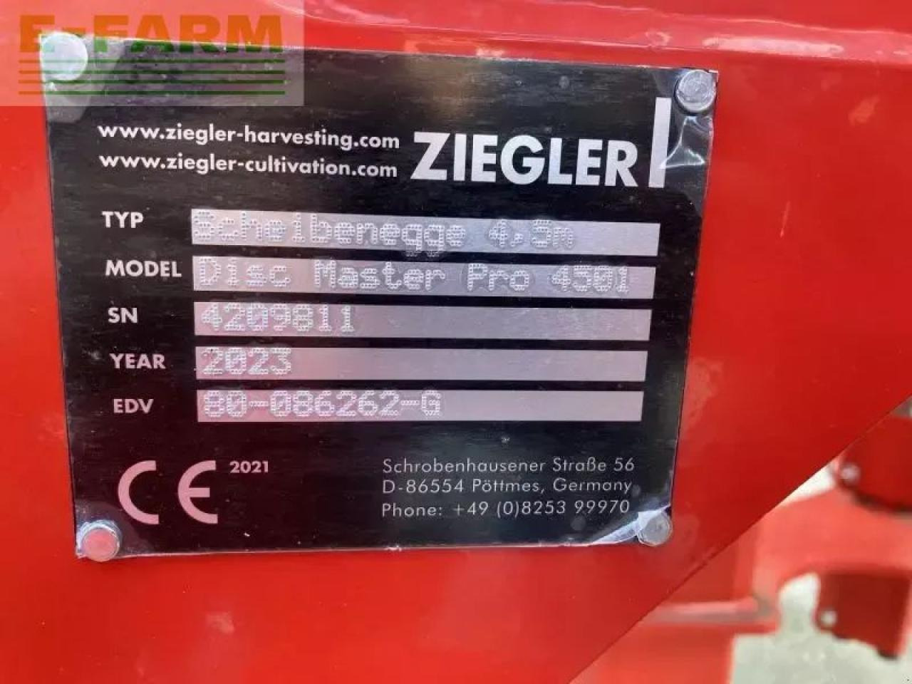 Ziegler disc master pro 4501 ziegler s - Дискова брана: снимка 4 Ziegler disc master pro 4501 ziegler s - Дискова брана: снимка 4