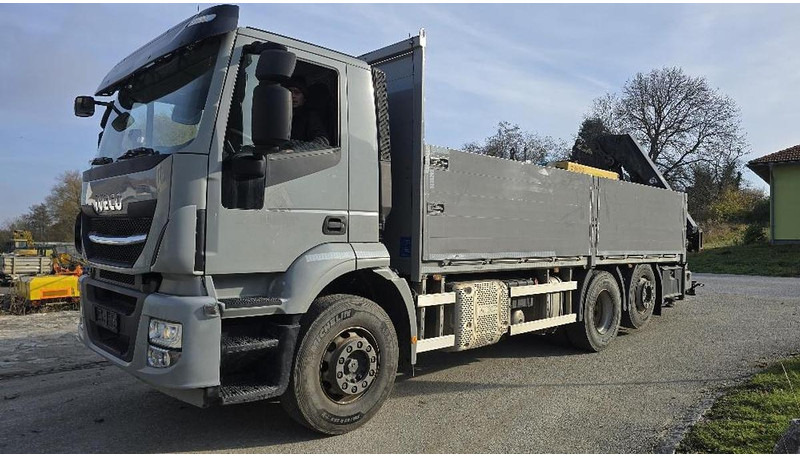 Iveco Stralis 6x2 Baustoffpritsche mit Hiab 228-E5 Kran - Камион с кран: снимка 1 Iveco Stralis 6x2 Baustoffpritsche mit Hiab 228-E5 Kran - Камион с кран: снимка 1