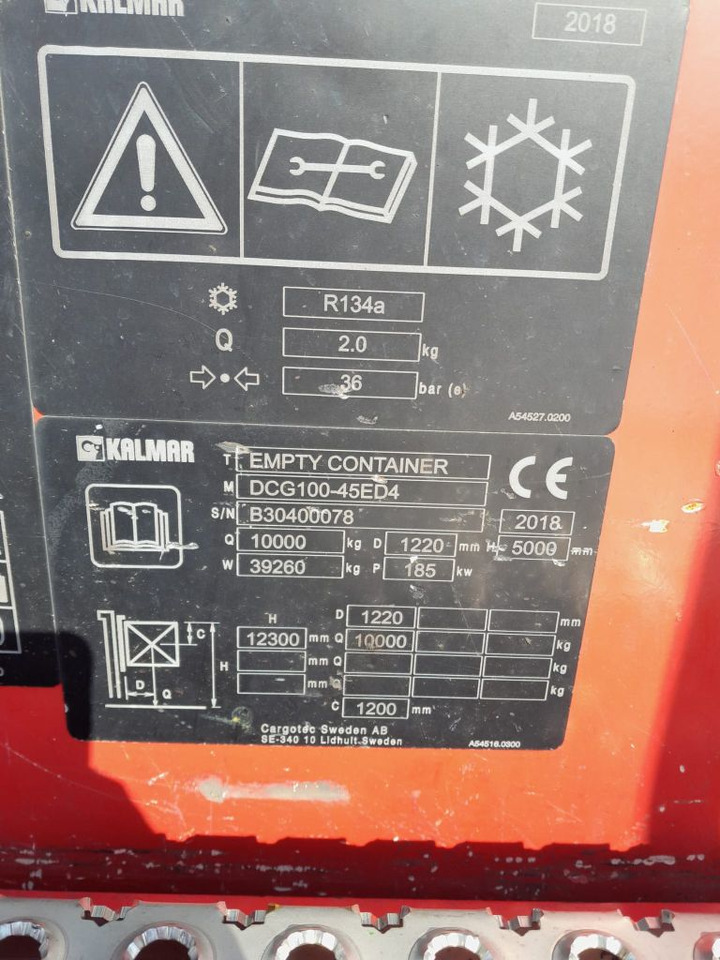 Kalmar DCG100-45ED4 - Ричстакер: снимка 3 Kalmar DCG100-45ED4 - Ричстакер: снимка 3