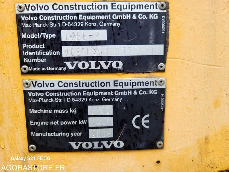 CHARGEUSE VOLVO L25B-P 2008 6200 HEURES - Товарач: снимка 5 CHARGEUSE VOLVO L25B-P 2008 6200 HEURES - Товарач: снимка 5
