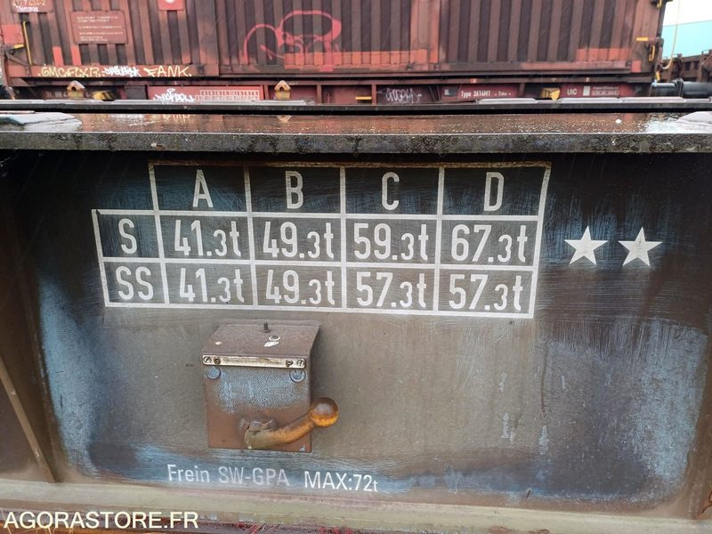 Друга техника Wagon plat intermodal type Sggnss – modèle 6432B0-4, 72 pieds - 2004 (ref 1538): снимка 8
