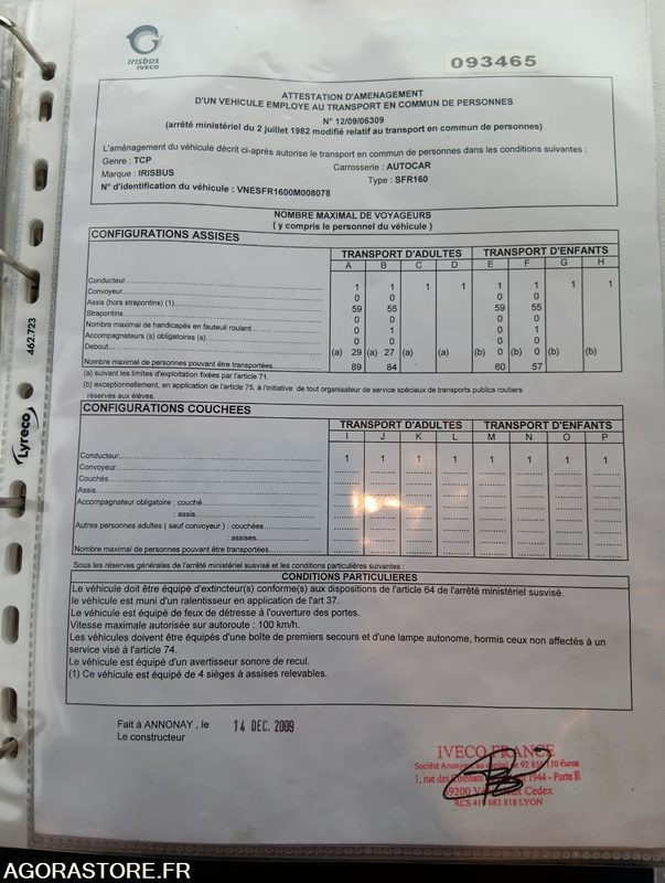 IVECO BUS CROSSWAY N°093465 - Училищен автобус: снимка 5 IVECO BUS CROSSWAY N°093465 - Училищен автобус: снимка 5