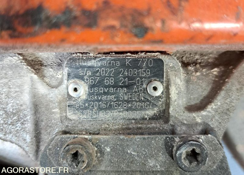 LOT DE 5 DECOUPEUSES THERMIQUES HUSQVARNA K 770 SANS RESERVOIR A EAU - Строително оборудване: снимка 3 LOT DE 5 DECOUPEUSES THERMIQUES HUSQVARNA K 770 SANS RESERVOIR A EAU - Строително оборудване: снимка 3