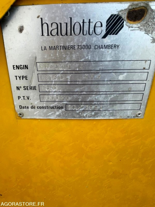 Лизинг на  NACELLE HAULOTTE HA16D 4X4 1991 6400 HEURES NACELLE HAULOTTE HA16D 4X4 1991 6400 HEURES: снимка 7