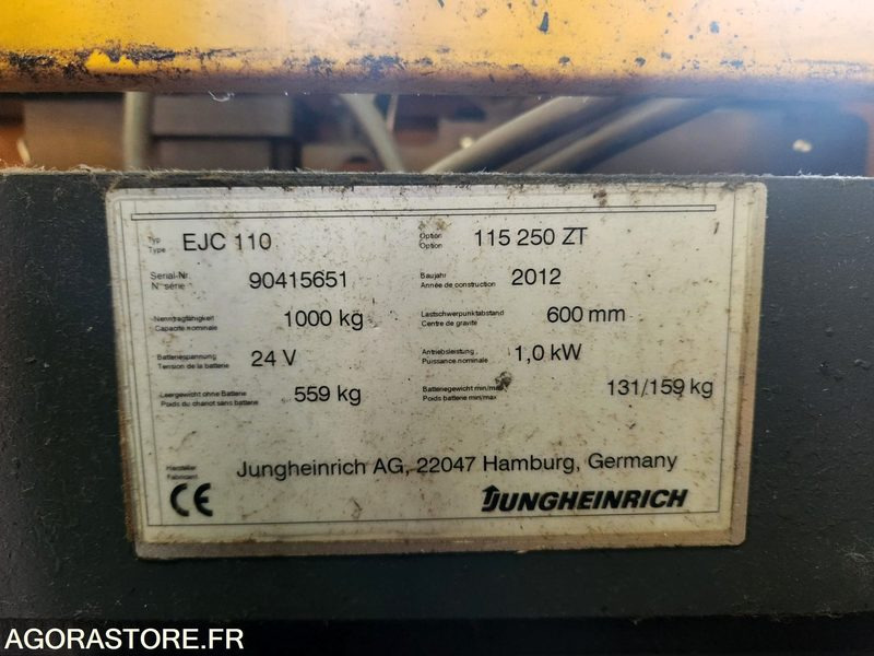 JUNGHIENRICH EJC 110 2500MM - Подемно-транспортна техника: снимка 3 JUNGHIENRICH EJC 110 2500MM - Подемно-транспортна техника: снимка 3