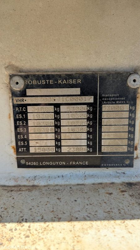 SEMI-REMORQUE PORTE ENGINS - ROBUSTE KAISER - 1988 (M60330) - Полуремарке: снимка 5 SEMI-REMORQUE PORTE ENGINS - ROBUSTE KAISER - 1988 (M60330) - Полуремарке: снимка 5