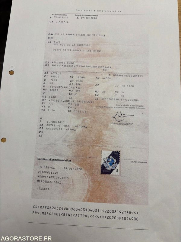 Влекач TRACTEUR 4X2 MERCEDES ACTROS 1853 2020 430 000 KM: снимка 14 Влекач TRACTEUR 4X2 MERCEDES ACTROS 1853 2020 430 000 KM: снимка 14