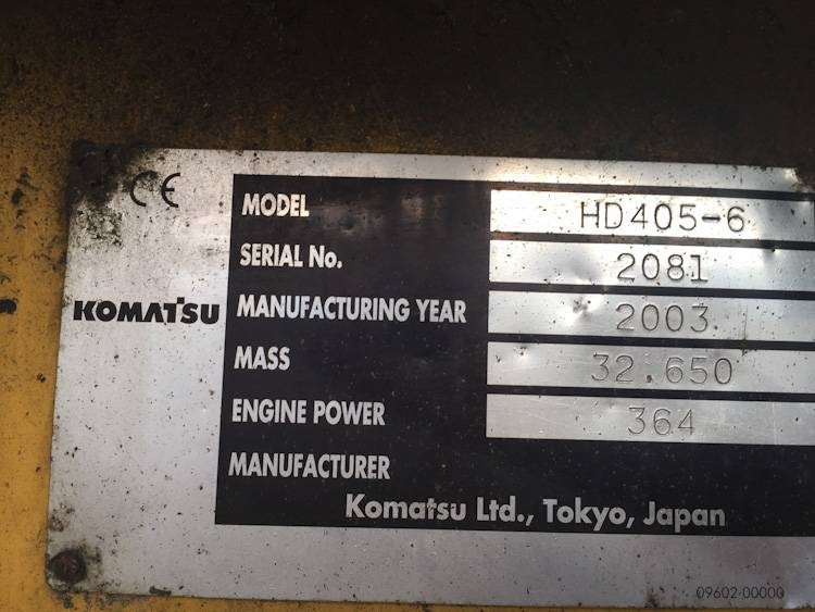 Komatsu HD405-6 - Кариерен самосвал: снимка 5 Komatsu HD405-6 - Кариерен самосвал: снимка 5