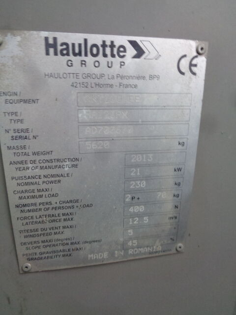 Haulotte HA120 - Артикулираща платформа: снимка 4 Haulotte HA120 - Артикулираща платформа: снимка 4