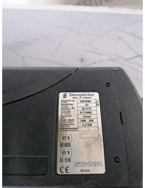 Scania auxiliary cab heater Eberspacher 2.2 KW - Отопление/ Вентилация за Камион: снимка 3 Scania auxiliary cab heater Eberspacher 2.2 KW - Отопление/ Вентилация за Камион: снимка 3