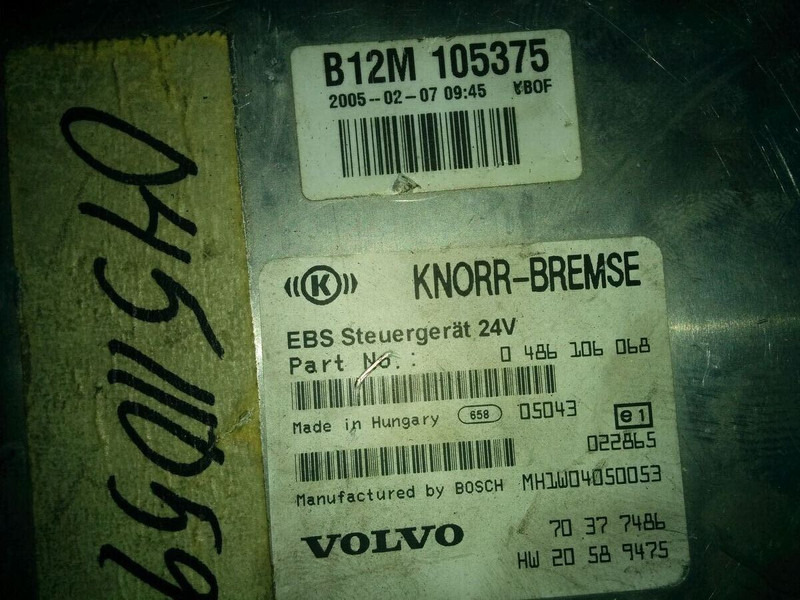 Volvo KNOR-BREMSE EBS 0486106063, 0486106028.\\\\ 0486106050 .\\ 063\\ - Блок за управление: снимка 5 Volvo KNOR-BREMSE EBS 0486106063, 0486106028.\\\\ 0486106050 .\\ 063\\ - Блок за управление: снимка 5